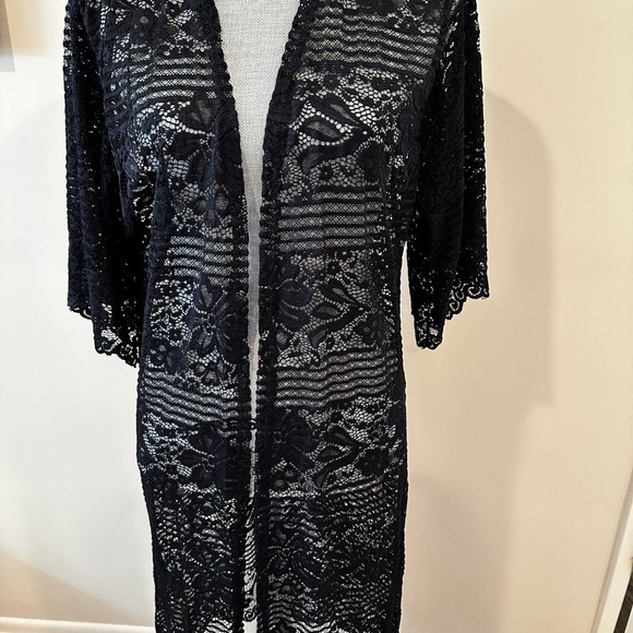 Ginger G Sweaters - Ginger G Black Lace Overlay